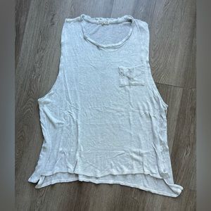 JOAH BROWN cotton blend woven sleeveless shirt- S/M